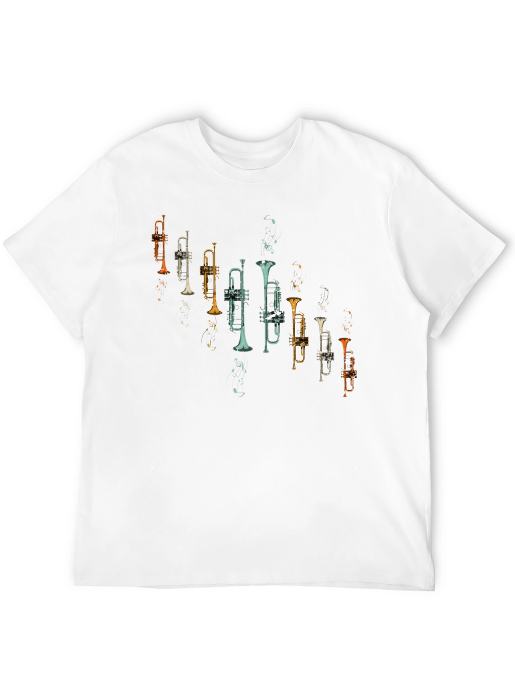 Trumpet Graphic Tee - Retro Music Lover Shirt