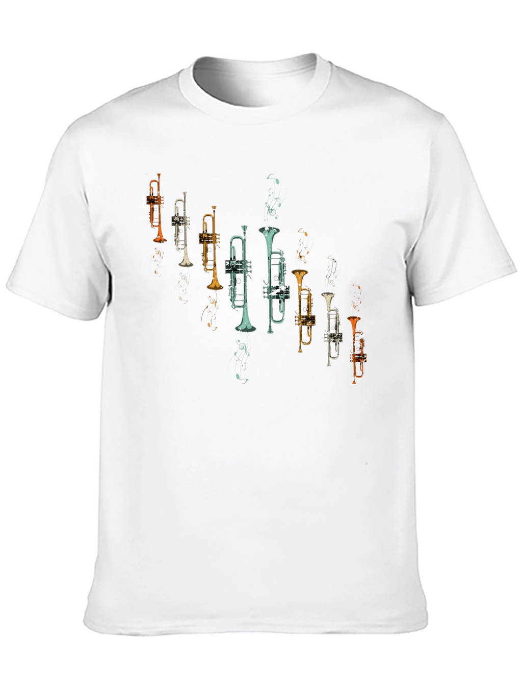 Trumpet Graphic Tee - Retro Music Lover Shirt