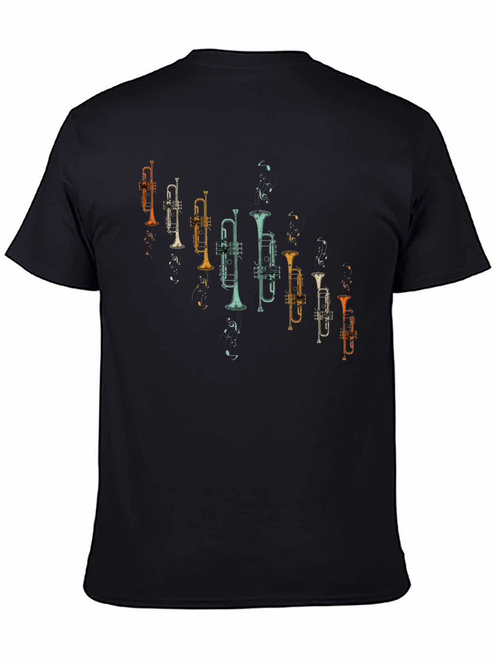 Trumpet Graphic Tee - Retro Music Lover Shirt