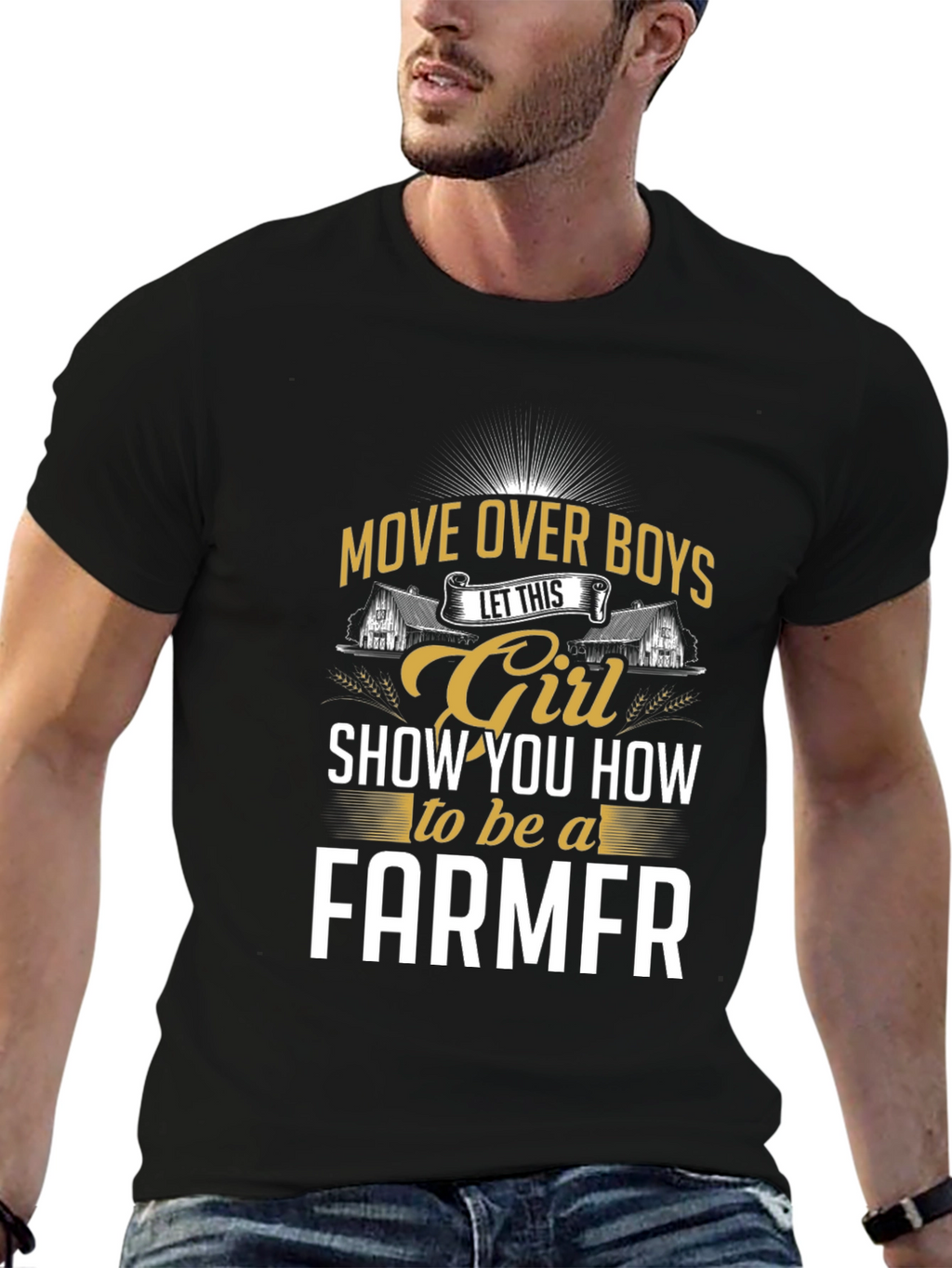 Girl Farmer Graphic Tee - Move Over Boys