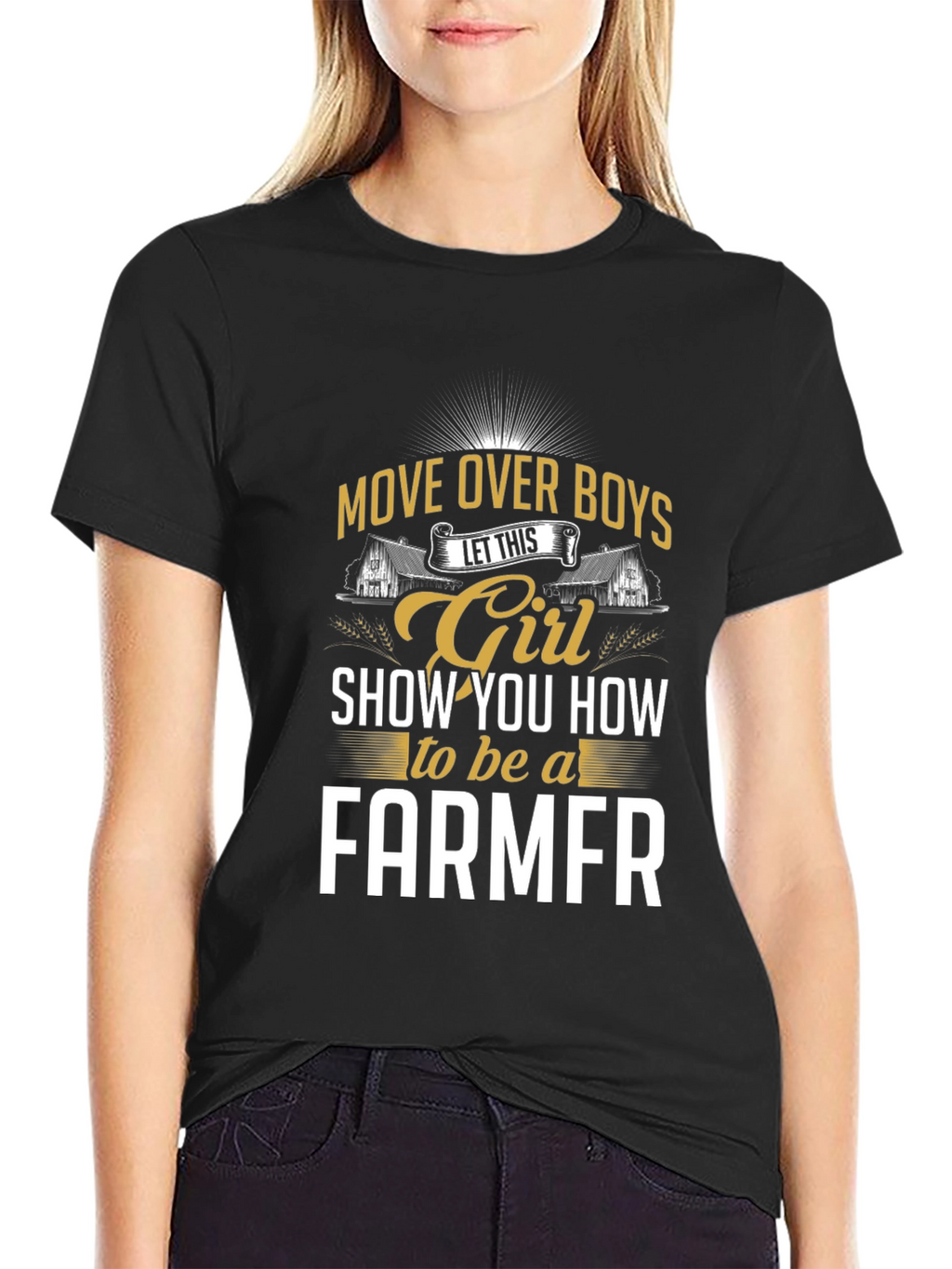 Girl Farmer Graphic Tee - Move Over Boys