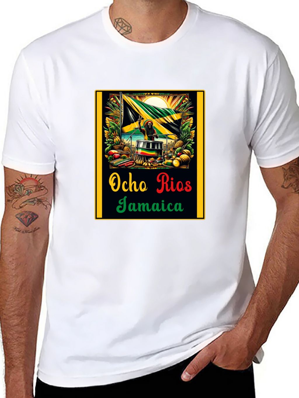 Ocho Rios Jamaica Black T-Shirt