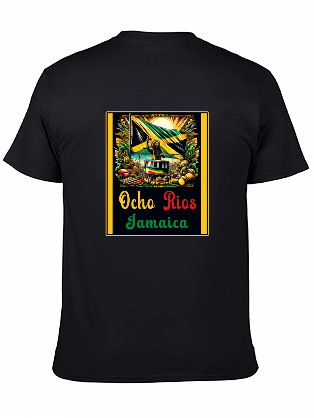 Ocho Rios Jamaica Black T-Shirt