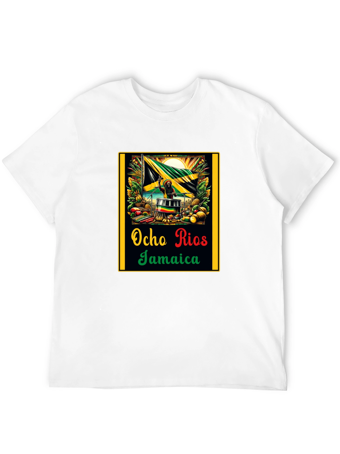 Ocho Rios Jamaica Black T-Shirt