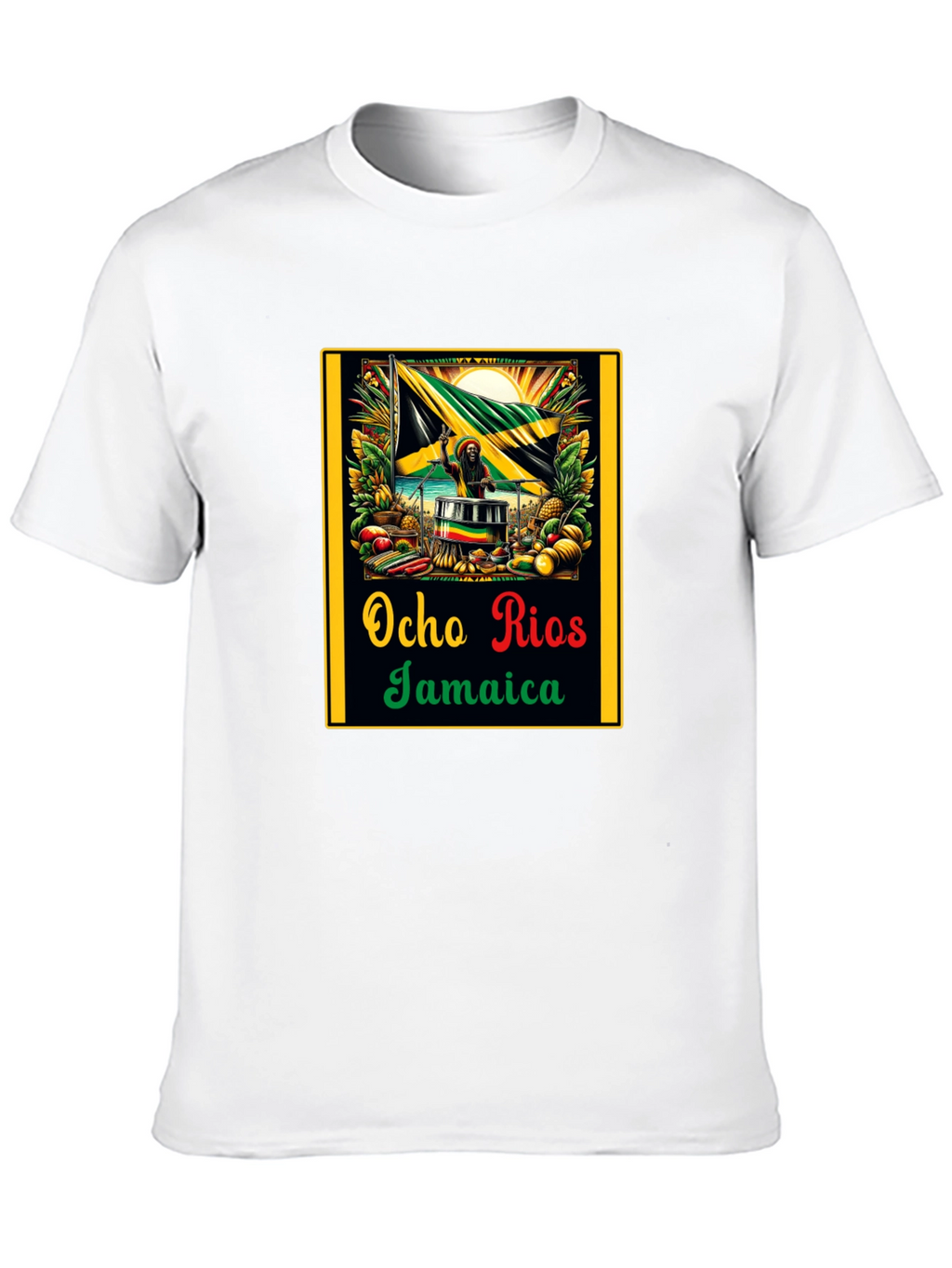Ocho Rios Jamaica Black T-Shirt