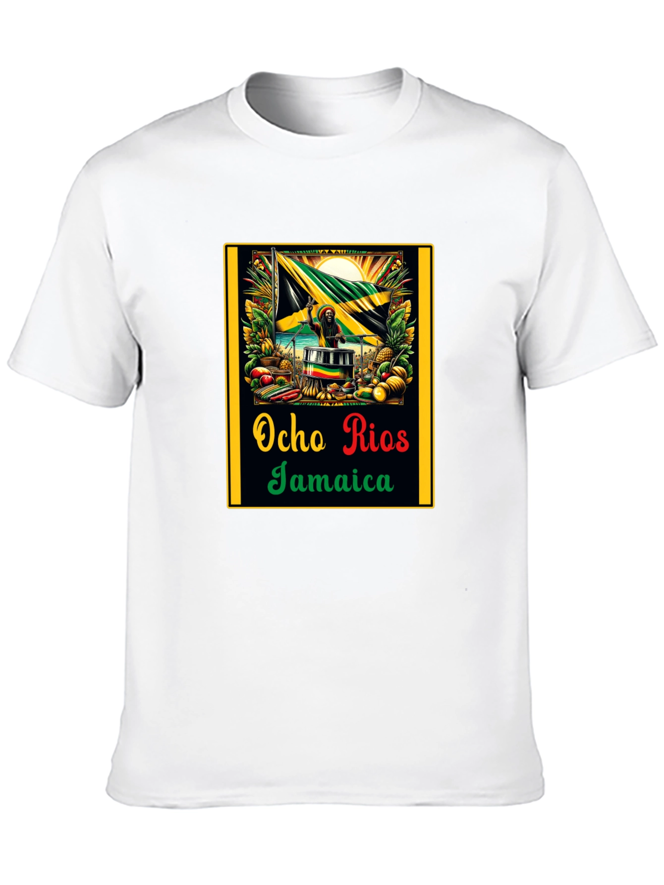 Ocho Rios Jamaica Black T-Shirt