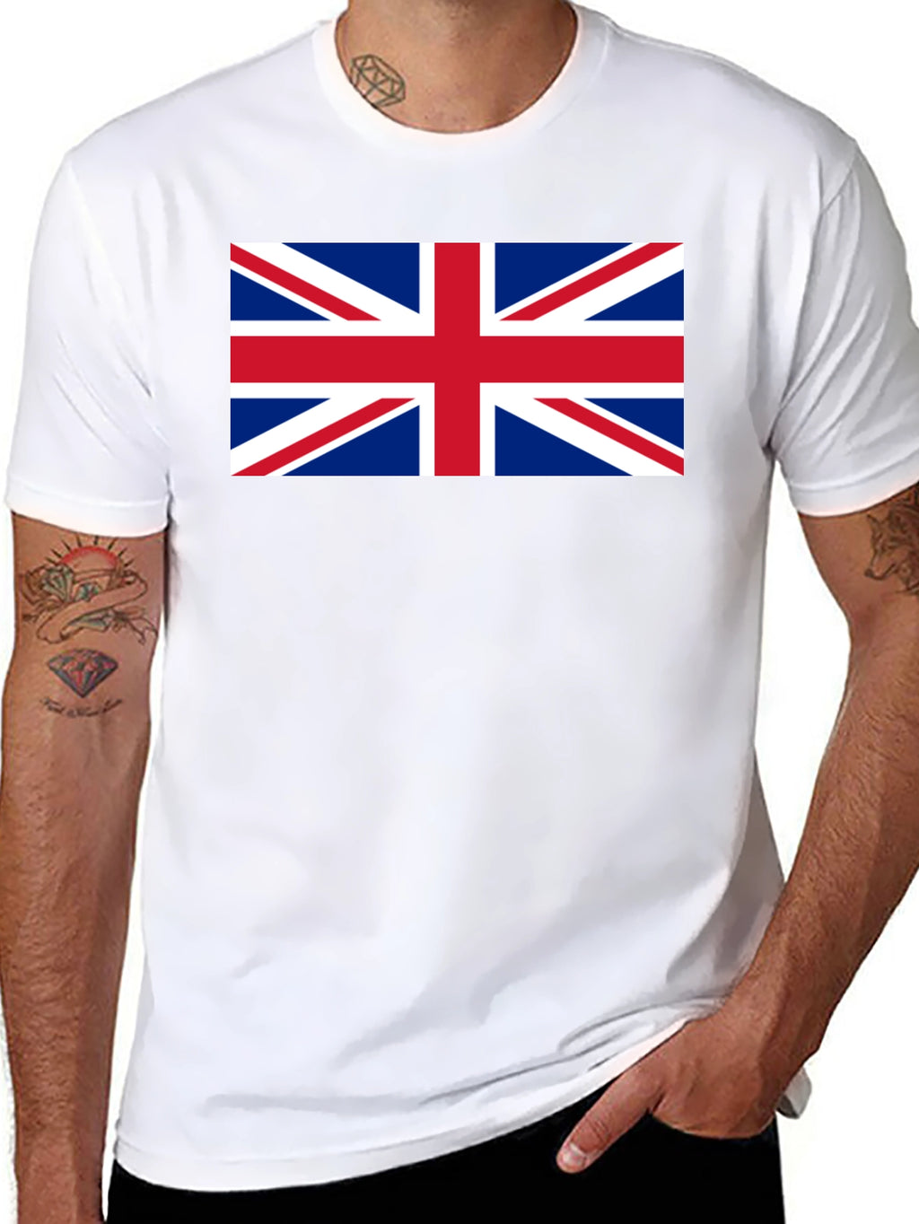 Union Jack Flag Graphic Black T-Shirt