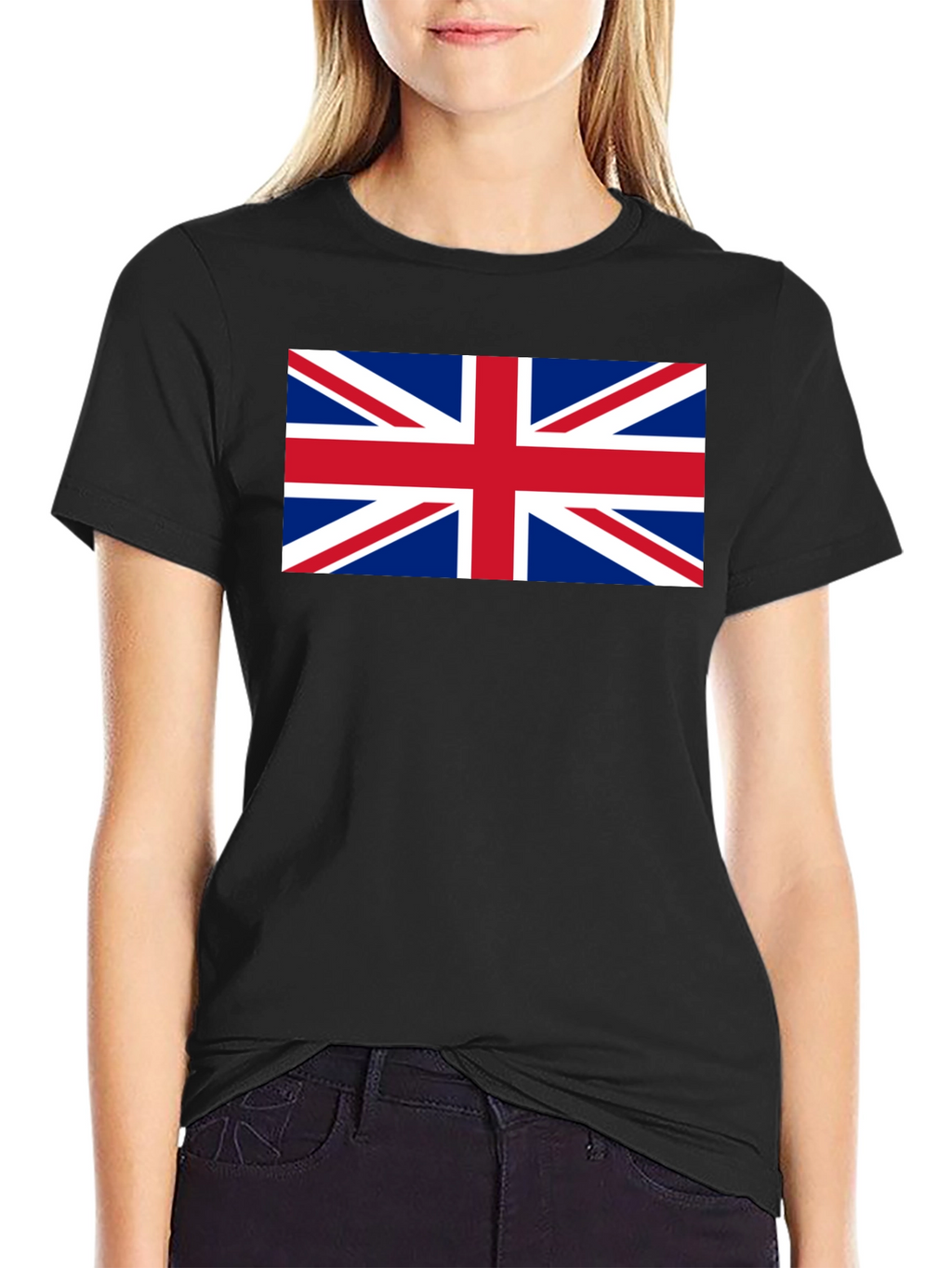 Union Jack Flag Graphic Black T-Shirt
