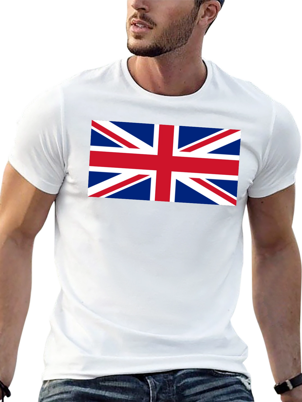 Union Jack Flag Graphic Black T-Shirt