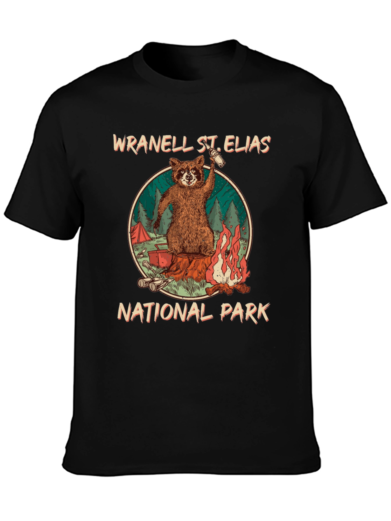 Wrangell St. Elias National Park Raccoon T-Shirt