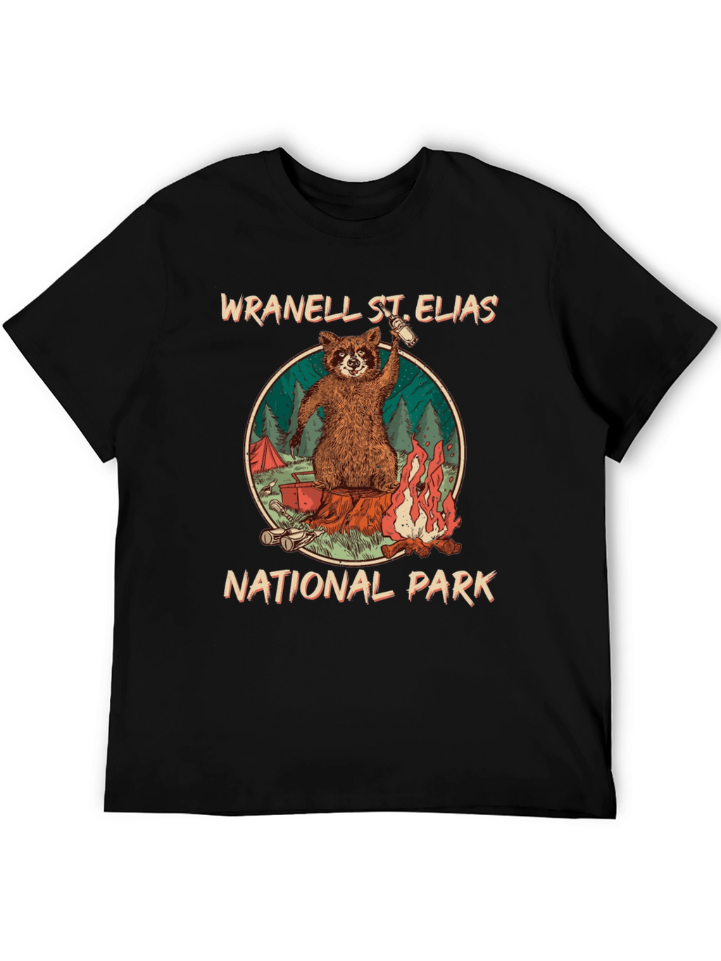 Wrangell St. Elias National Park Raccoon T-Shirt