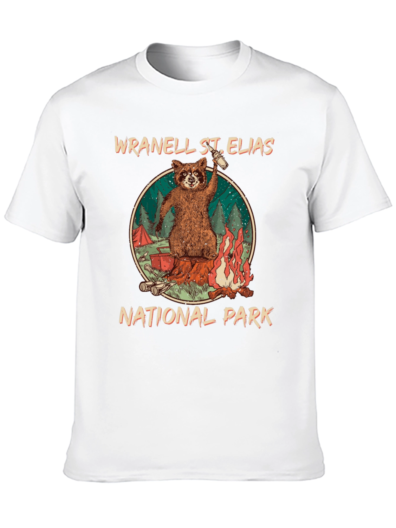 Wrangell St. Elias National Park Raccoon T-Shirt