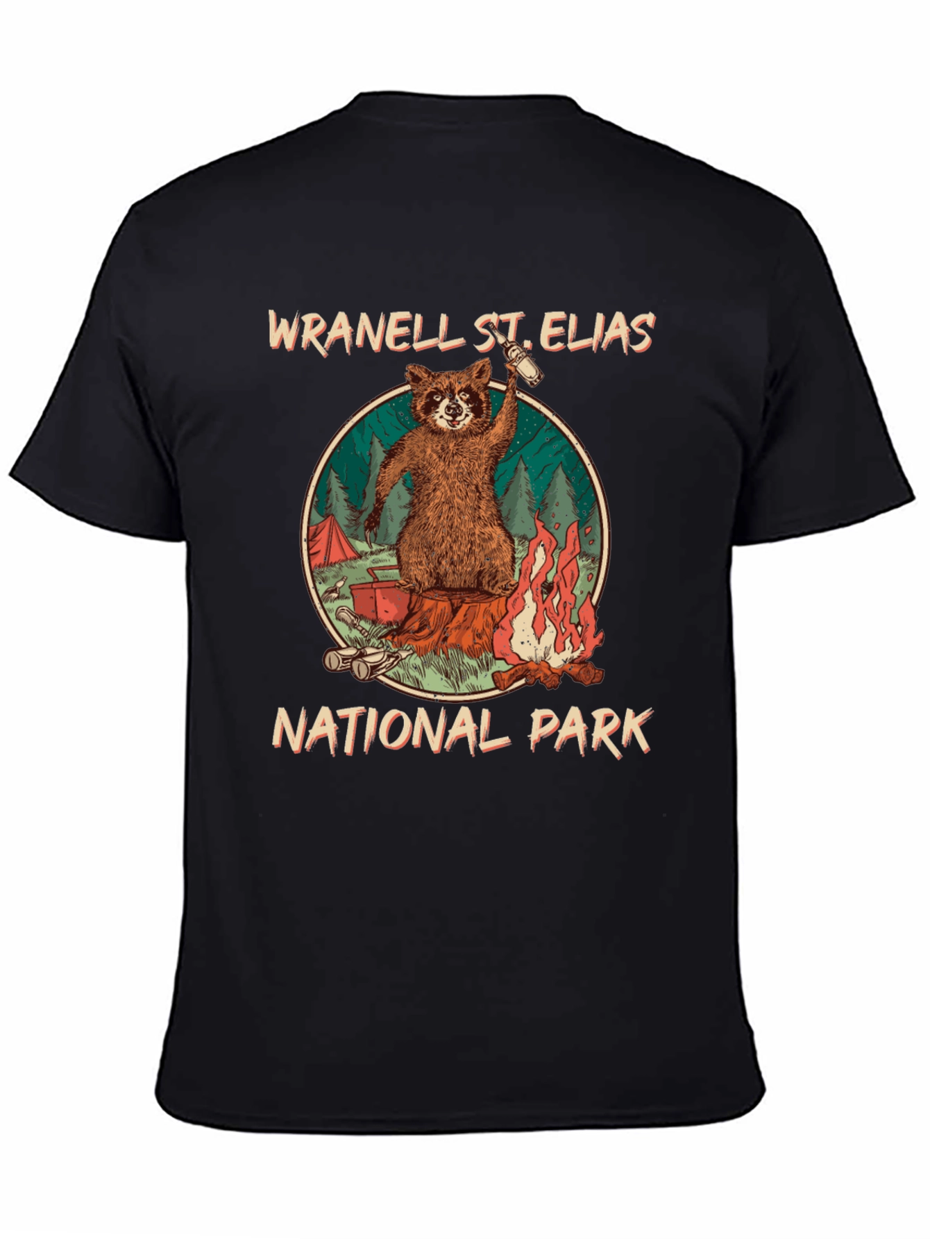 Wrangell St. Elias National Park Raccoon T-Shirt