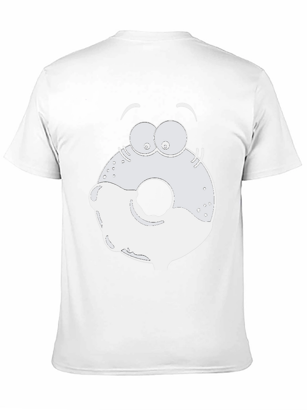 Cartoon Donut Graphic Black T-Shirt
