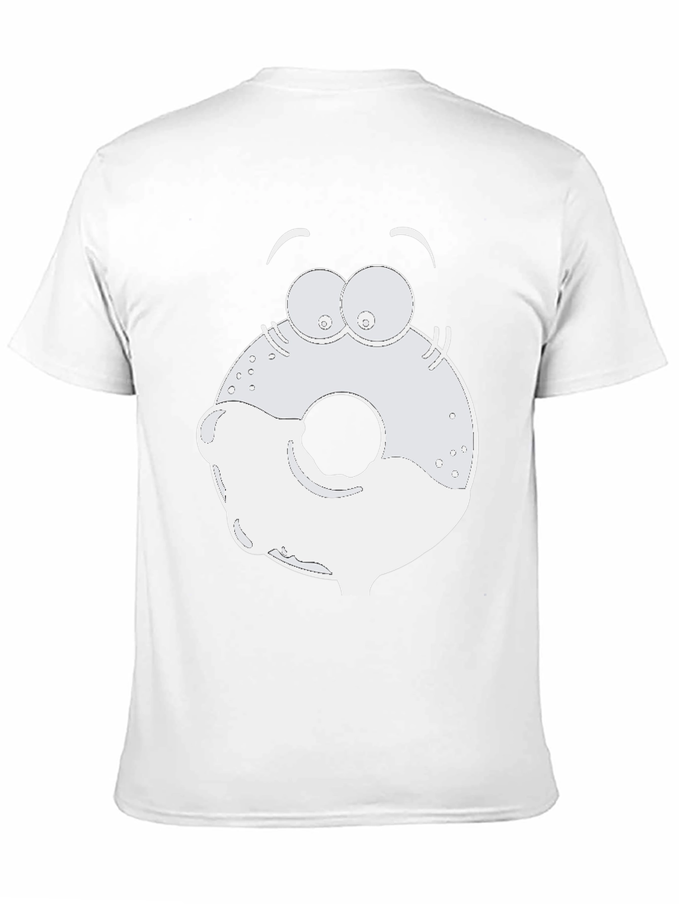 Cartoon Donut Graphic Black T-Shirt