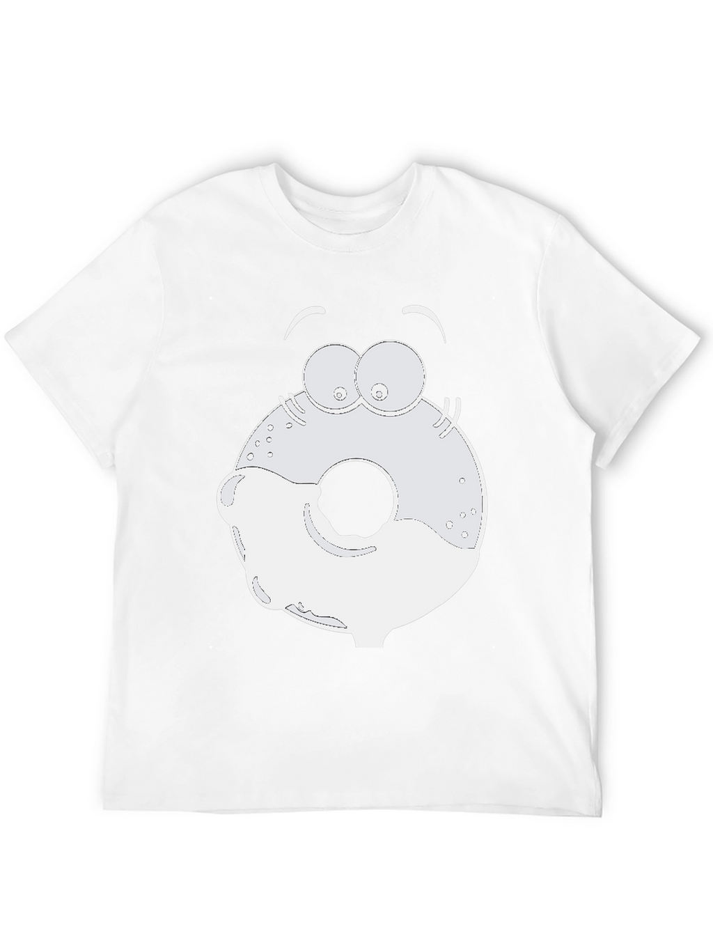 Cartoon Donut Graphic Black T-Shirt