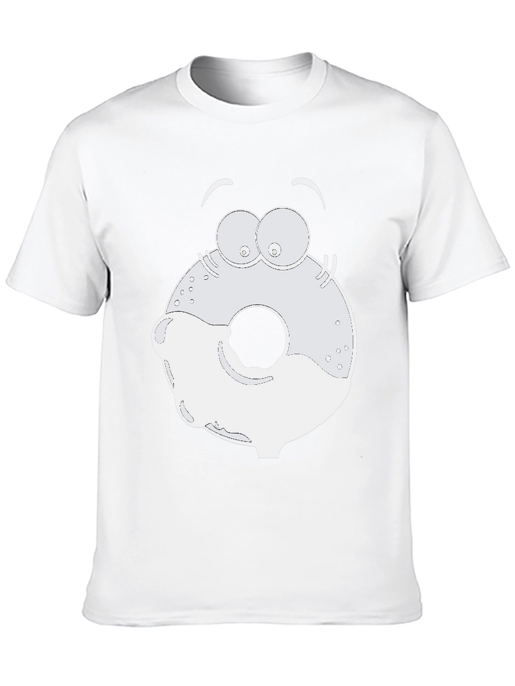 Cartoon Donut Graphic Black T-Shirt