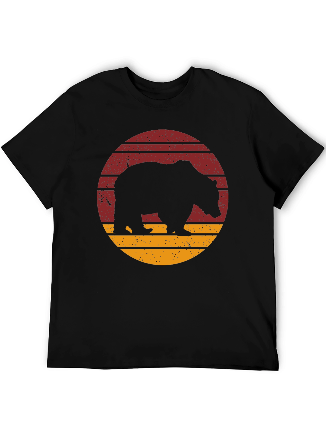 Bear Silhouette Retro Style T-Shirt