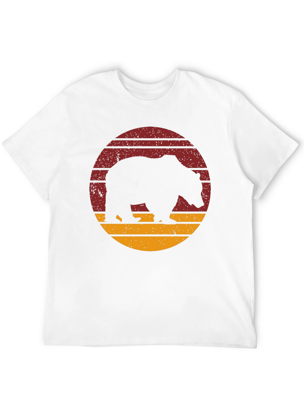 Bear Silhouette Retro Style T-Shirt