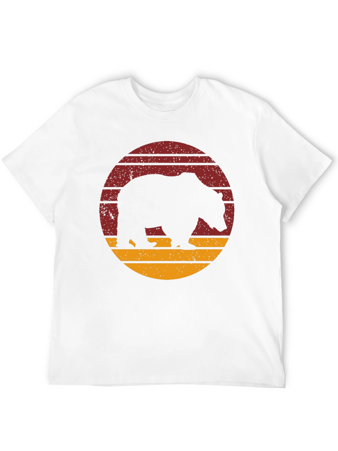 Bear Silhouette Retro Style T-Shirt