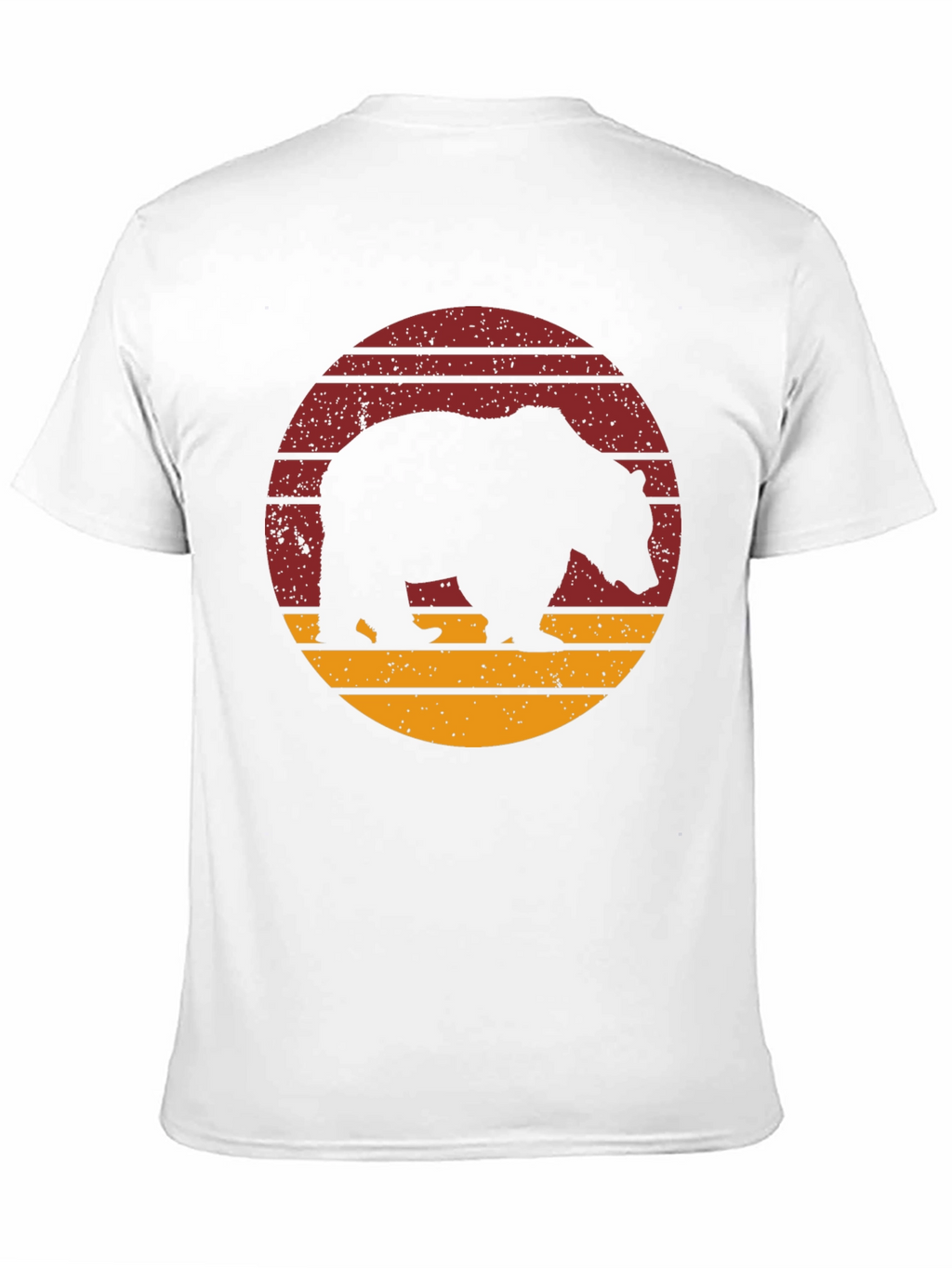Bear Silhouette Retro Style T-Shirt