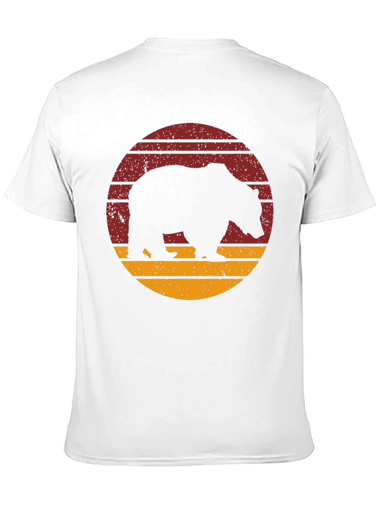Bear Silhouette Retro Style T-Shirt
