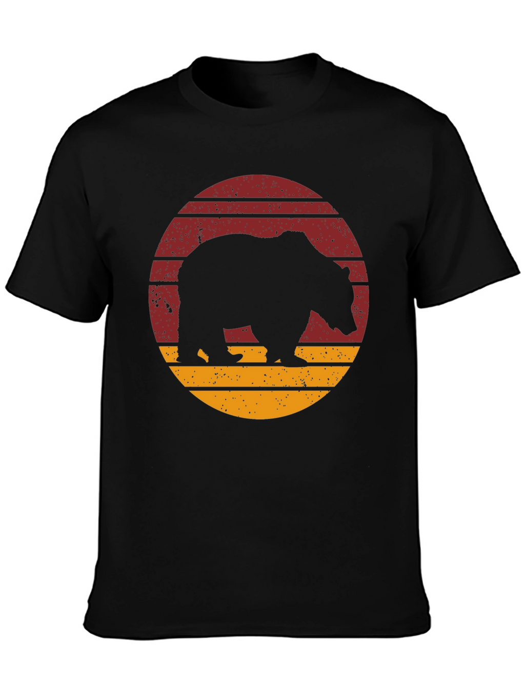 Bear Silhouette Retro Style T-Shirt