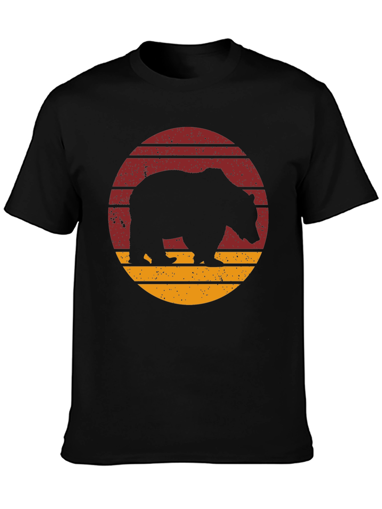 Bear Silhouette Retro Style T-Shirt