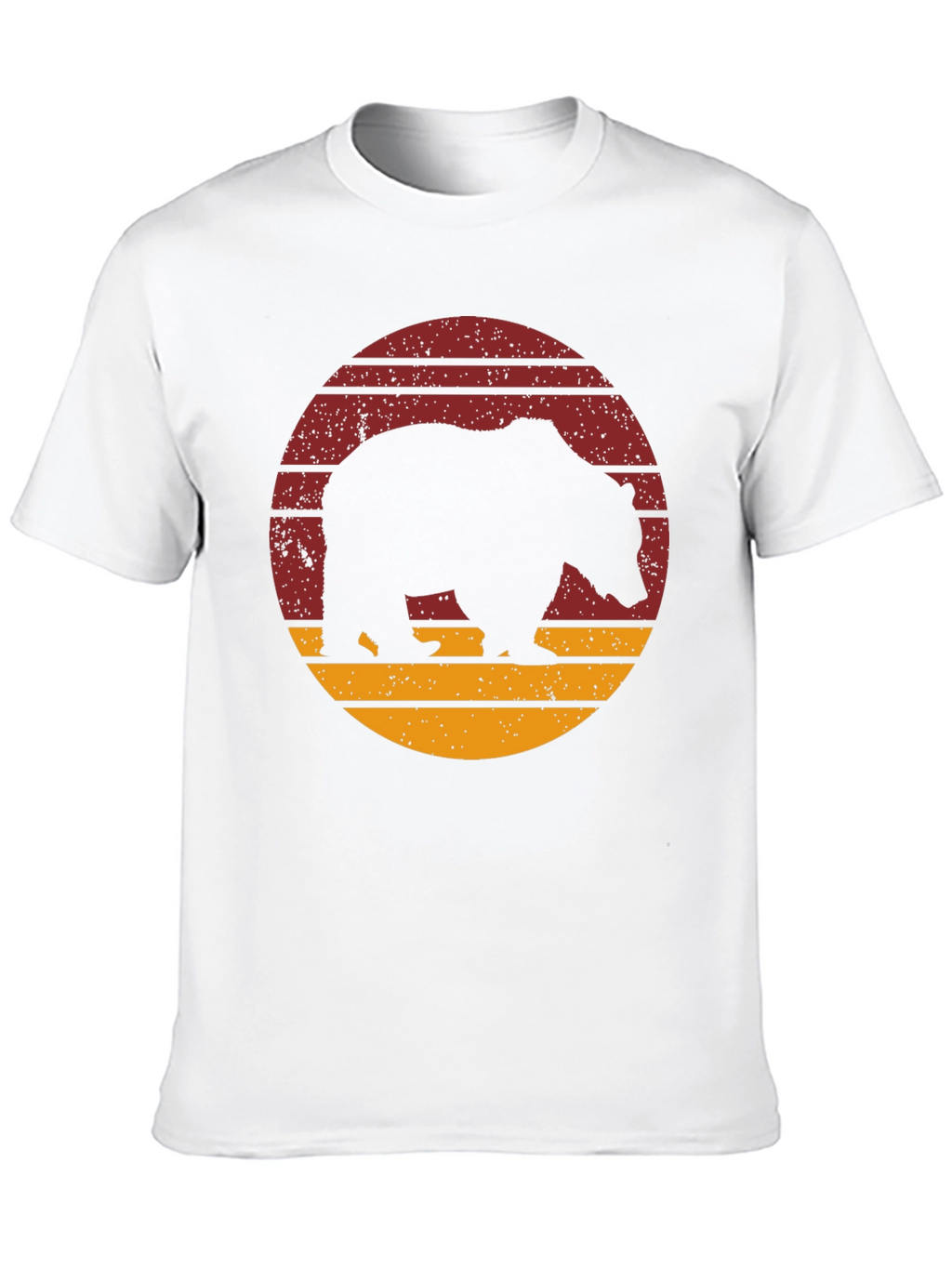 Bear Silhouette Retro Style T-Shirt