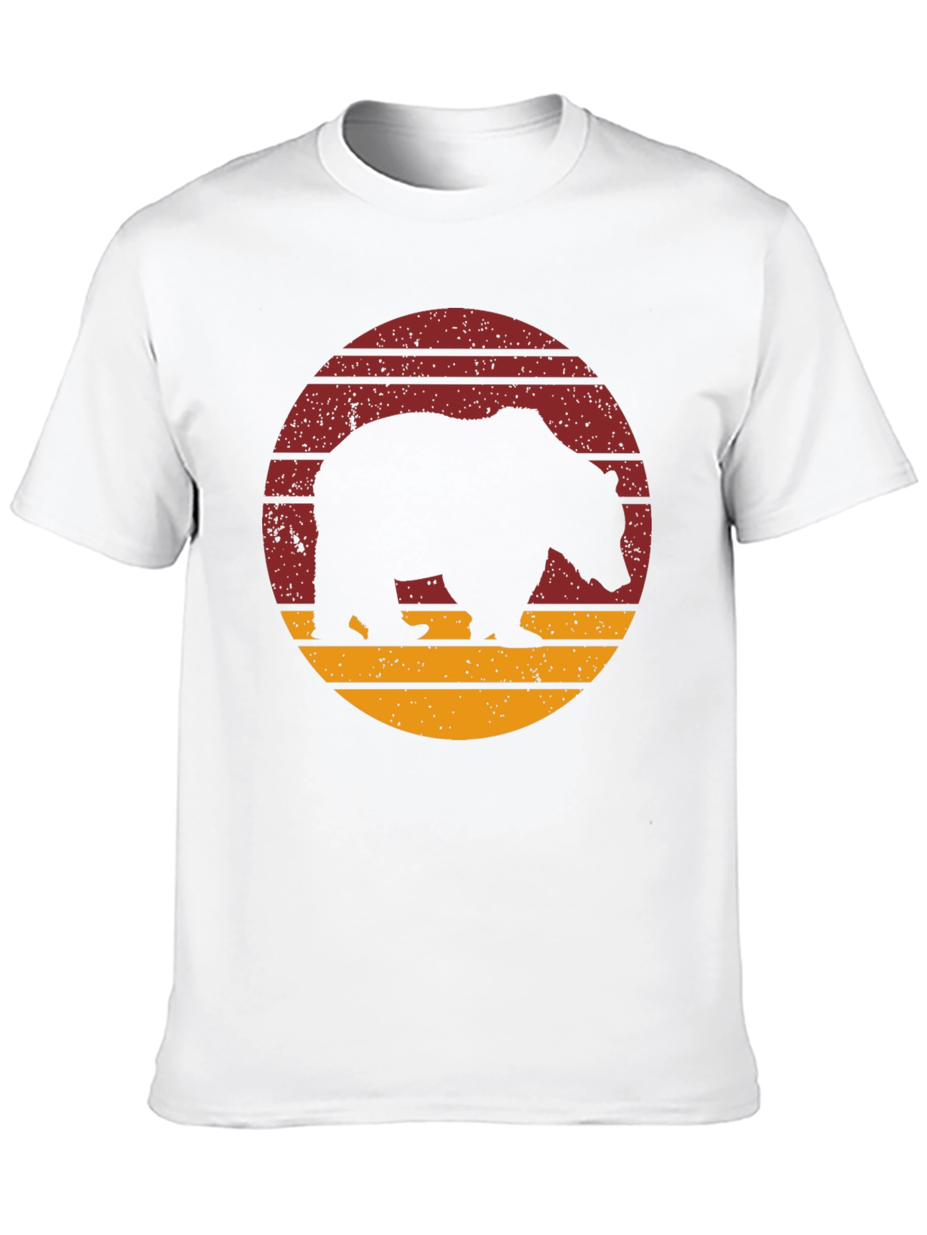 Bear Silhouette Retro Style T-Shirt