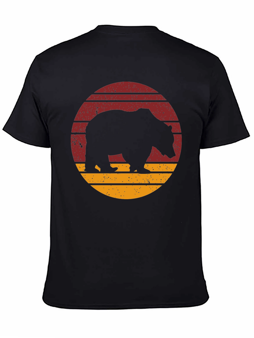 Bear Silhouette Retro Style T-Shirt