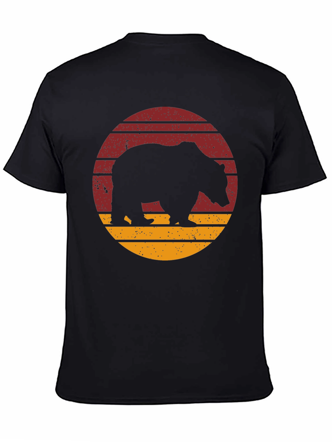 Bear Silhouette Retro Style T-Shirt