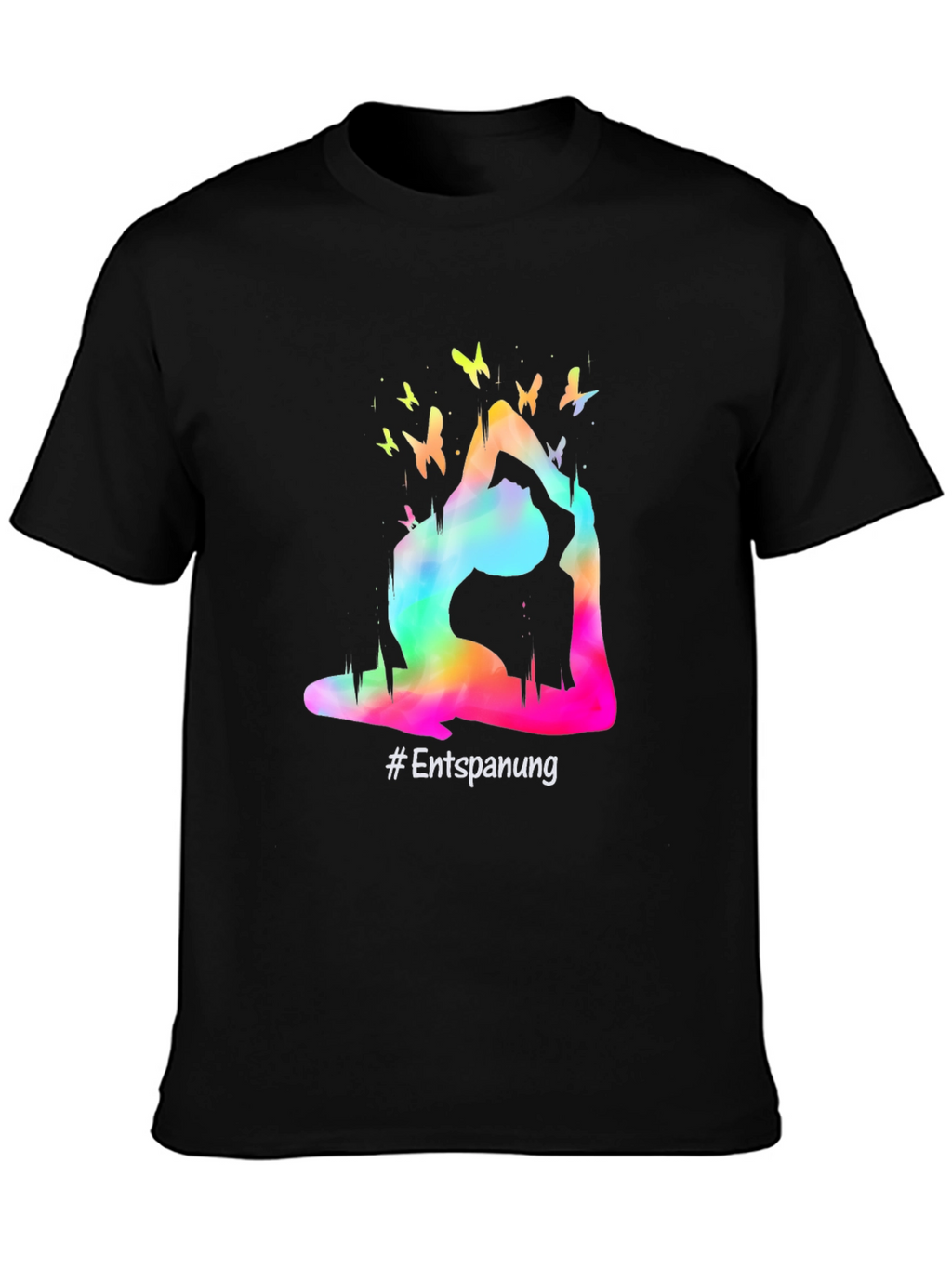 Yoga Pose Butterfly Graphic T-Shirt - Relaxation Tee