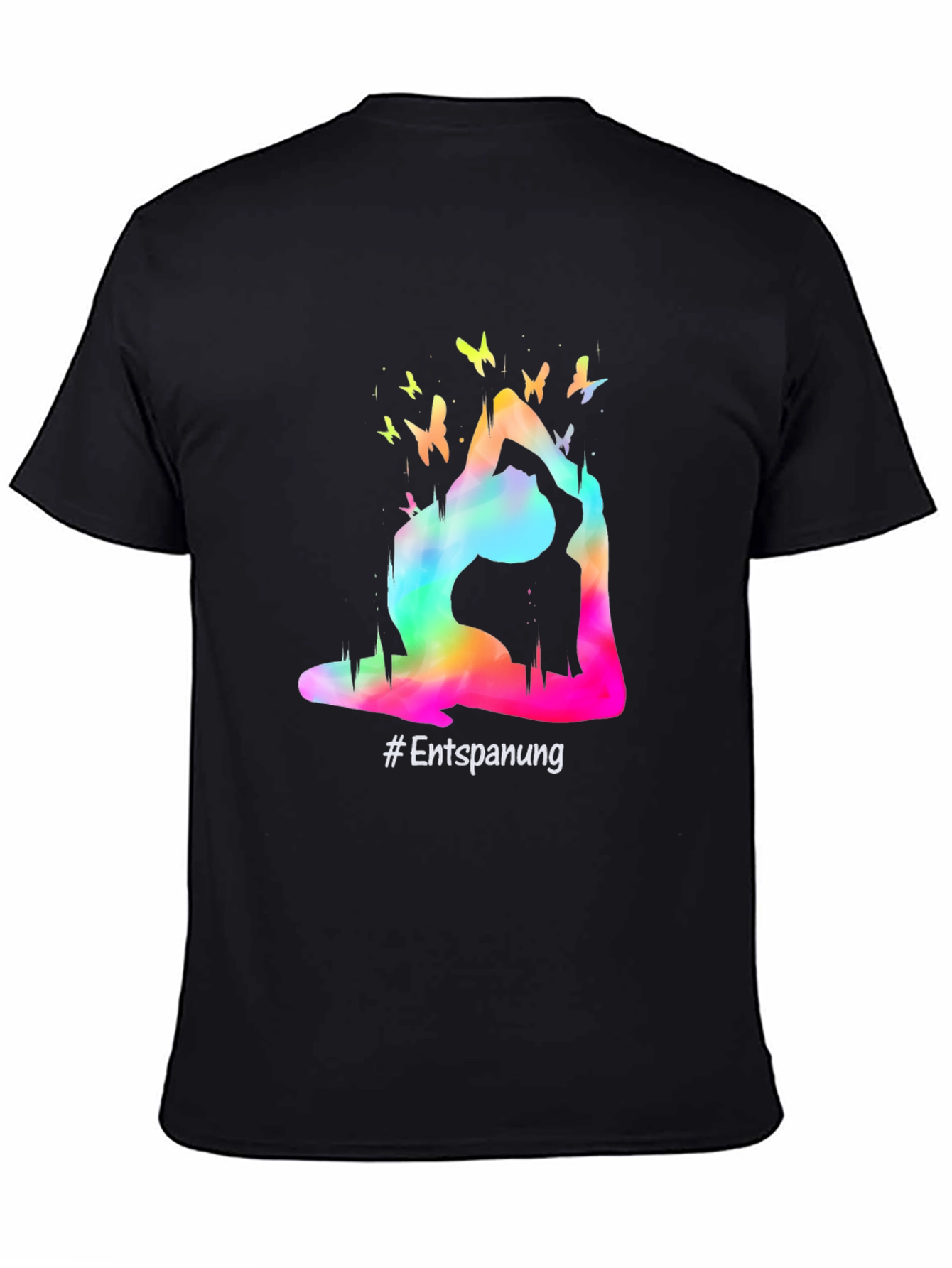 Yoga Pose Butterfly Graphic T-Shirt - Relaxation Tee