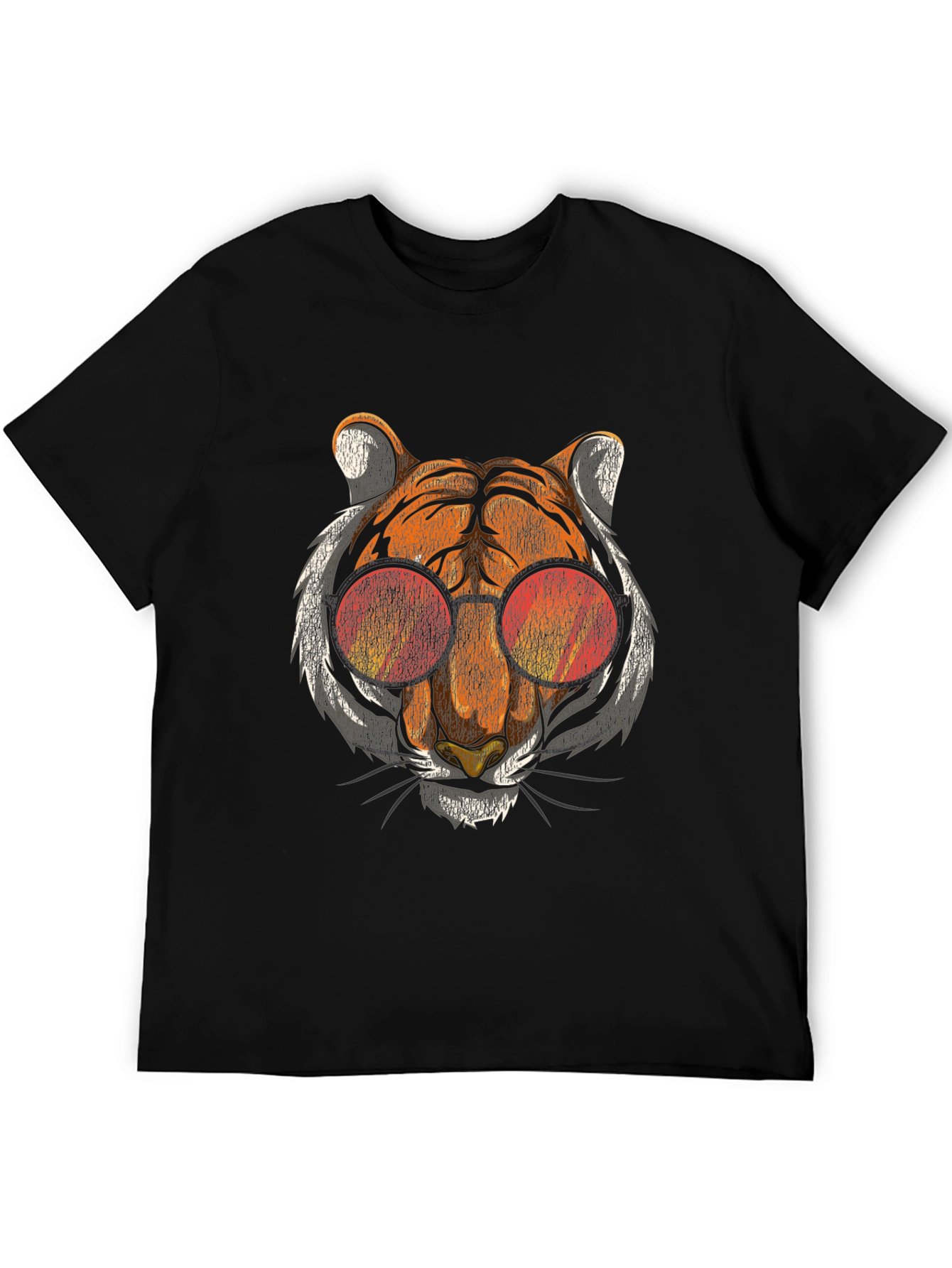 Cool Cat Tee: Retro Tiger in Shades