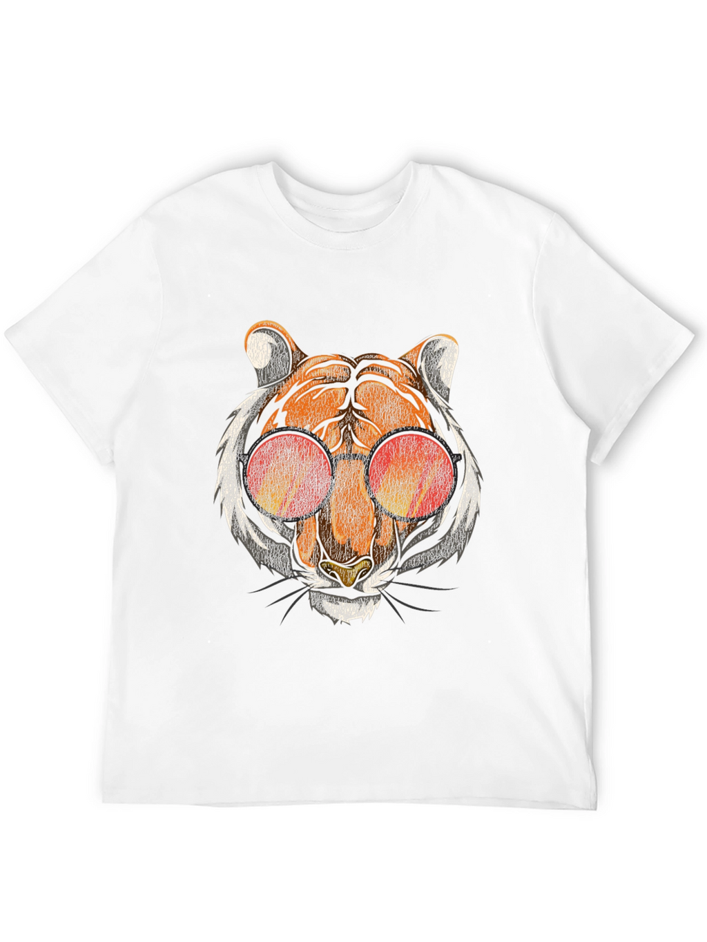 Cool Cat Tee: Retro Tiger in Shades