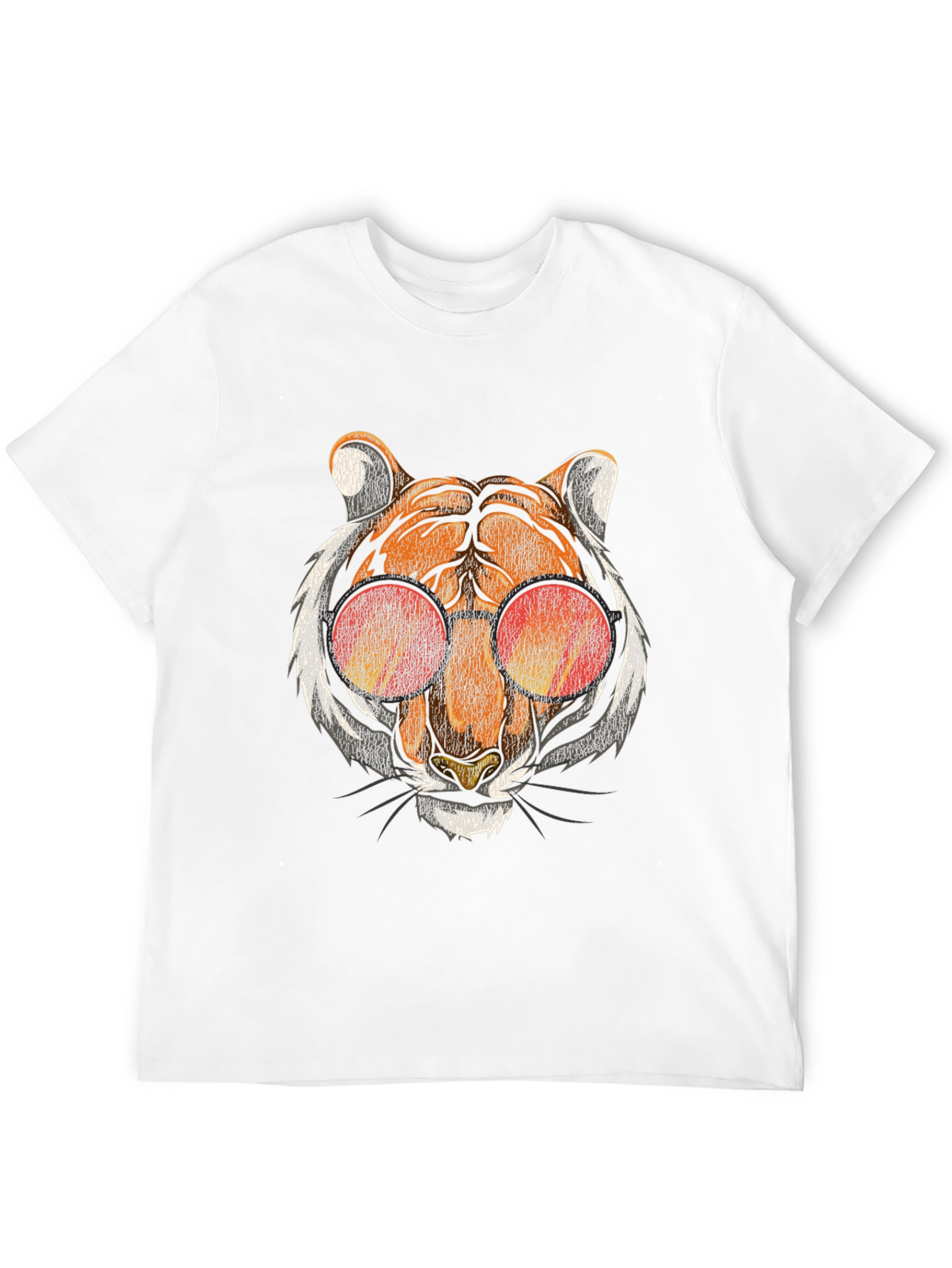 Cool Cat Tee: Retro Tiger in Shades