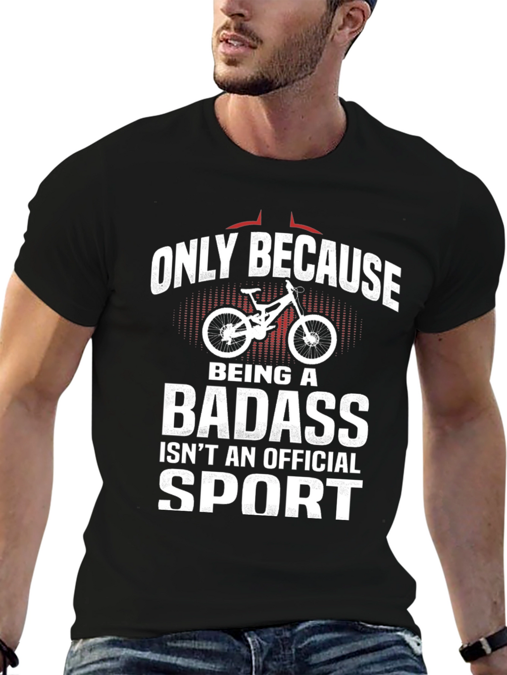 Funny Mountain Biking T-Shirt - Badass Sport Tee