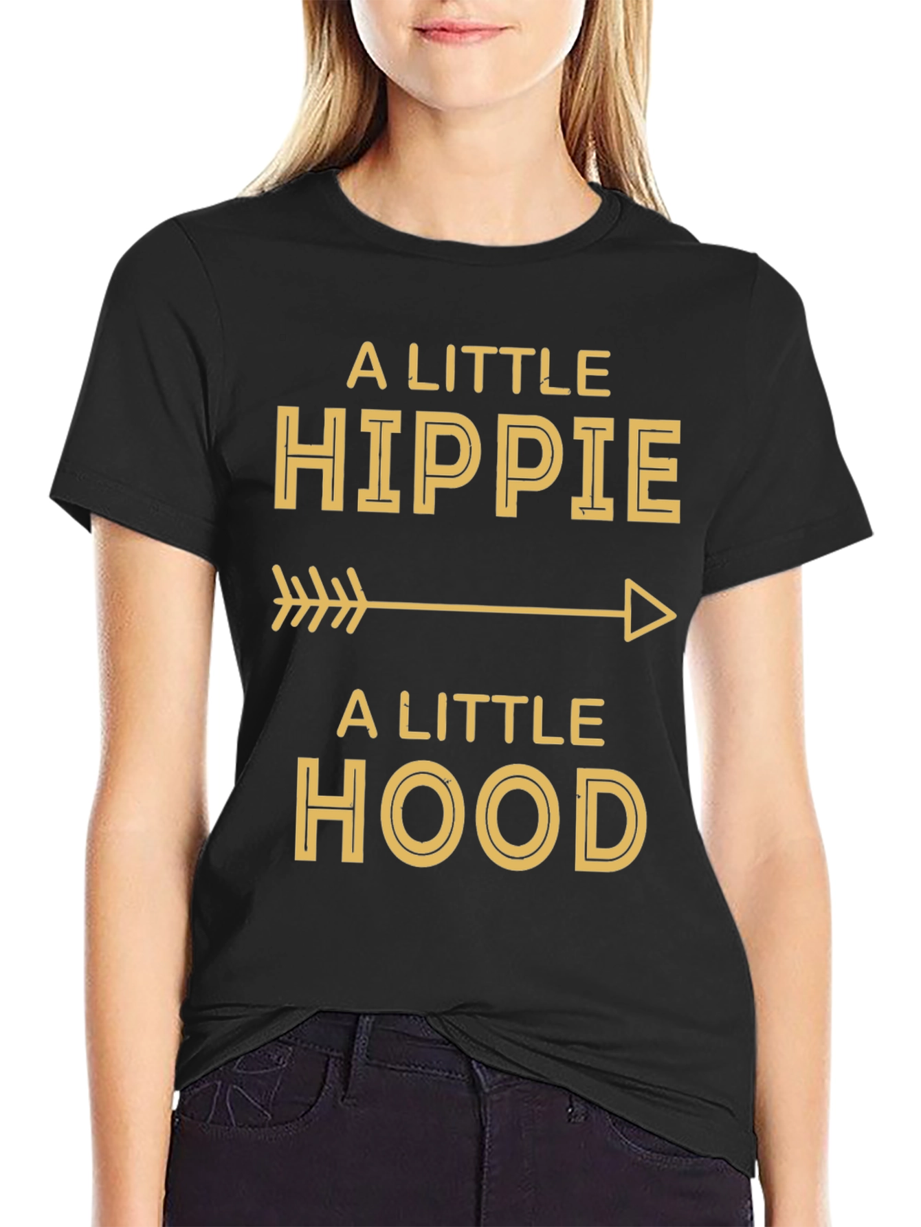 A Little Hippie A Little Hood Graphic T-Shirt