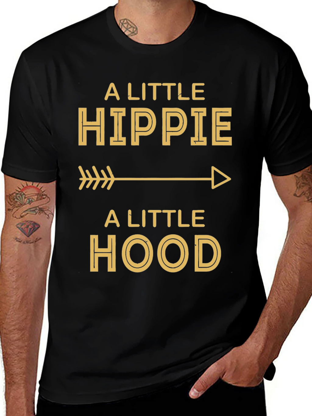 A Little Hippie A Little Hood Graphic T-Shirt