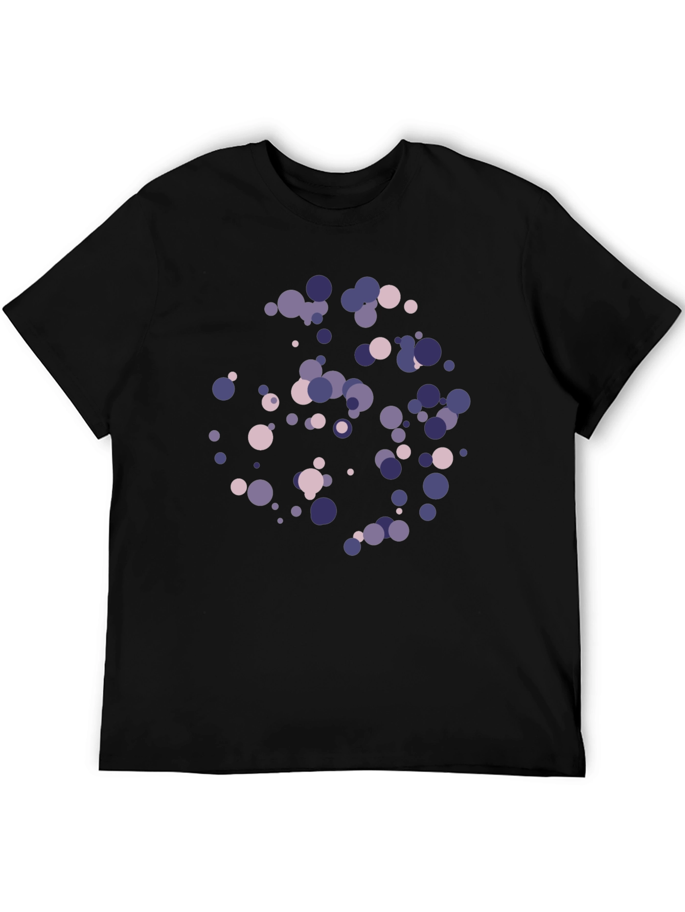 Modern Circles Graphic T-Shirt - Black Cotton Blend