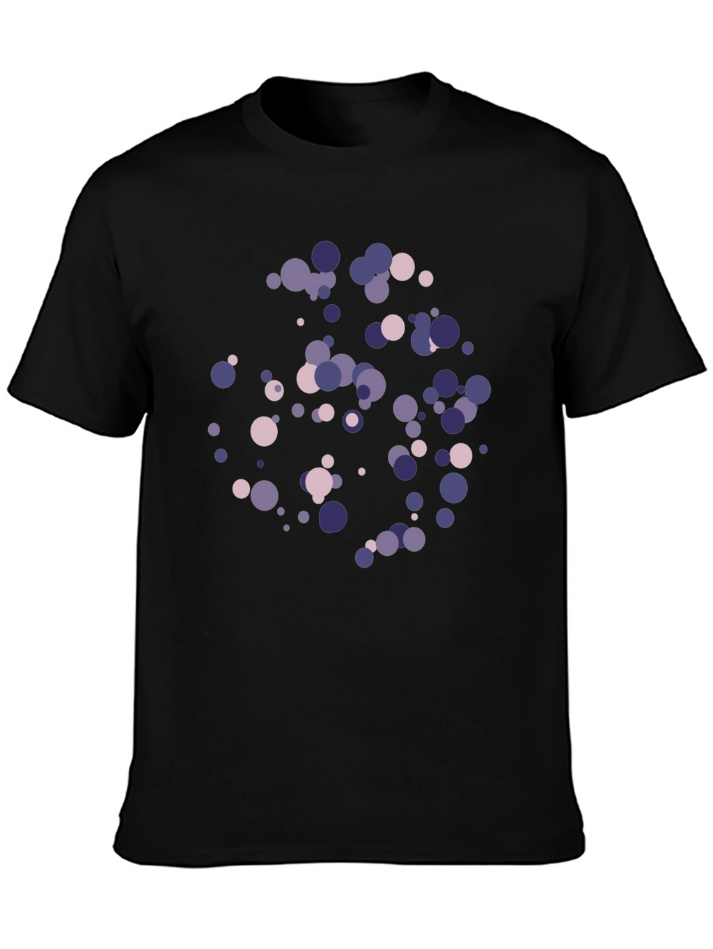 Modern Circles Graphic T-Shirt - Black Cotton Blend