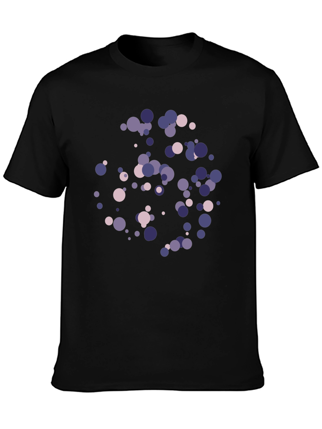 Modern Circles Graphic T-Shirt - Black Cotton Blend