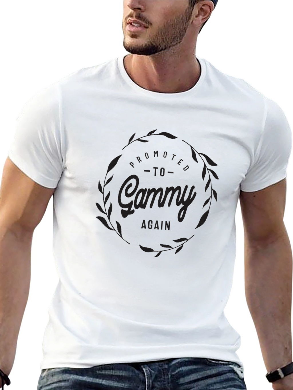 Promoted to Gammy Again - Black T-Shirt
