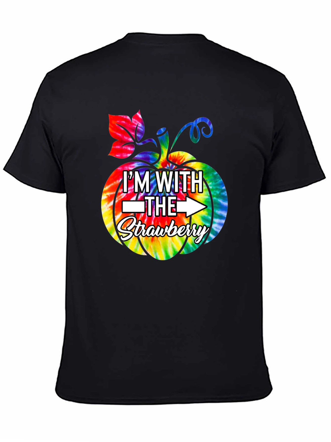 Im With the Strawberry Tie Dye Pumpkin T-Shirt
