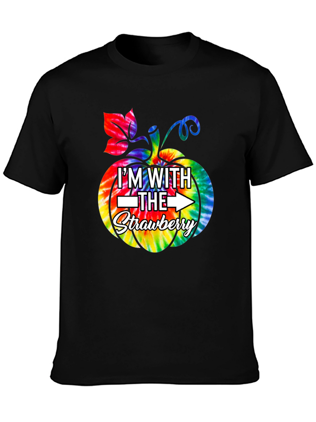 Im With the Strawberry Tie Dye Pumpkin T-Shirt
