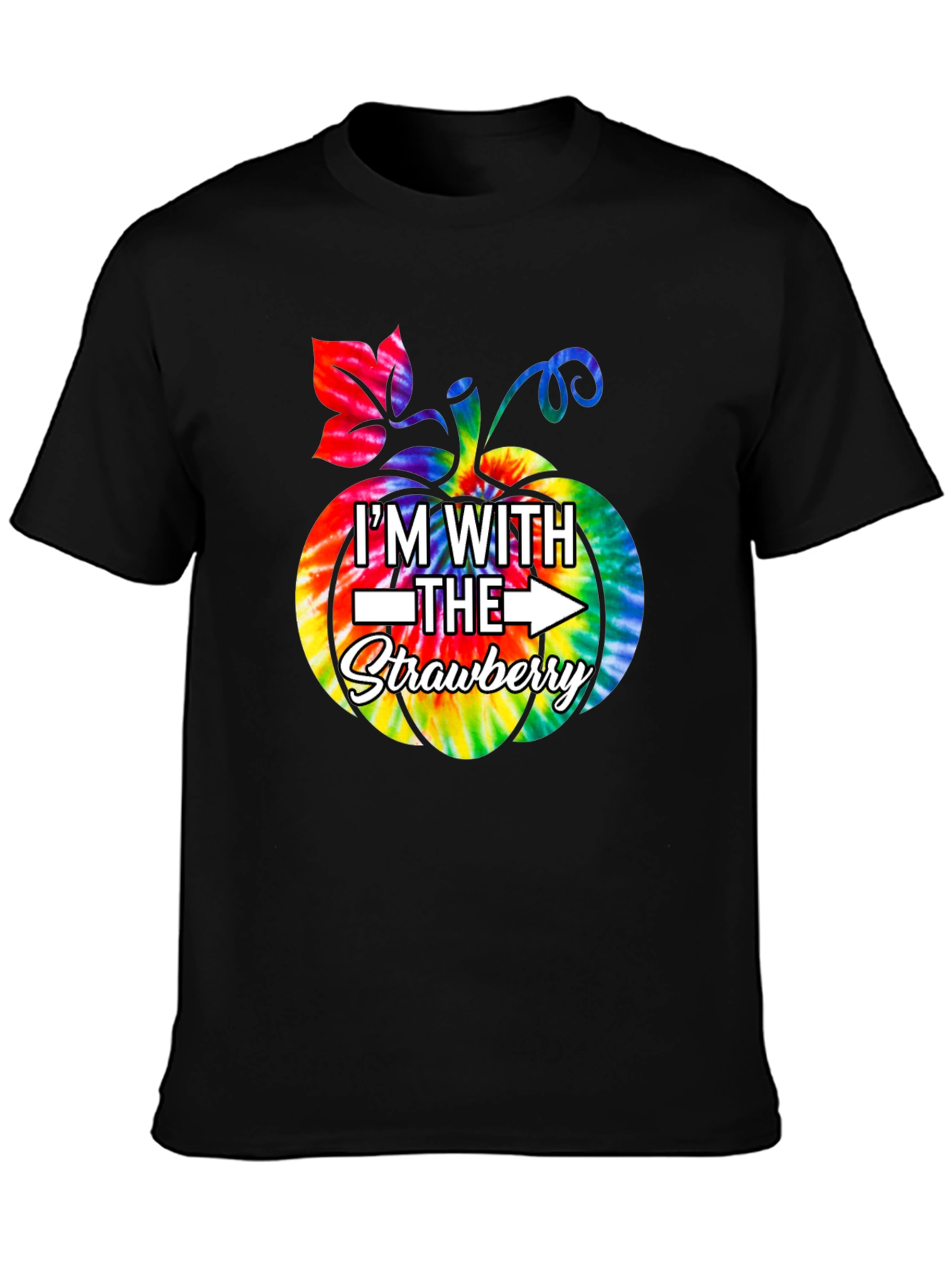 Im With the Strawberry Tie Dye Pumpkin T-Shirt