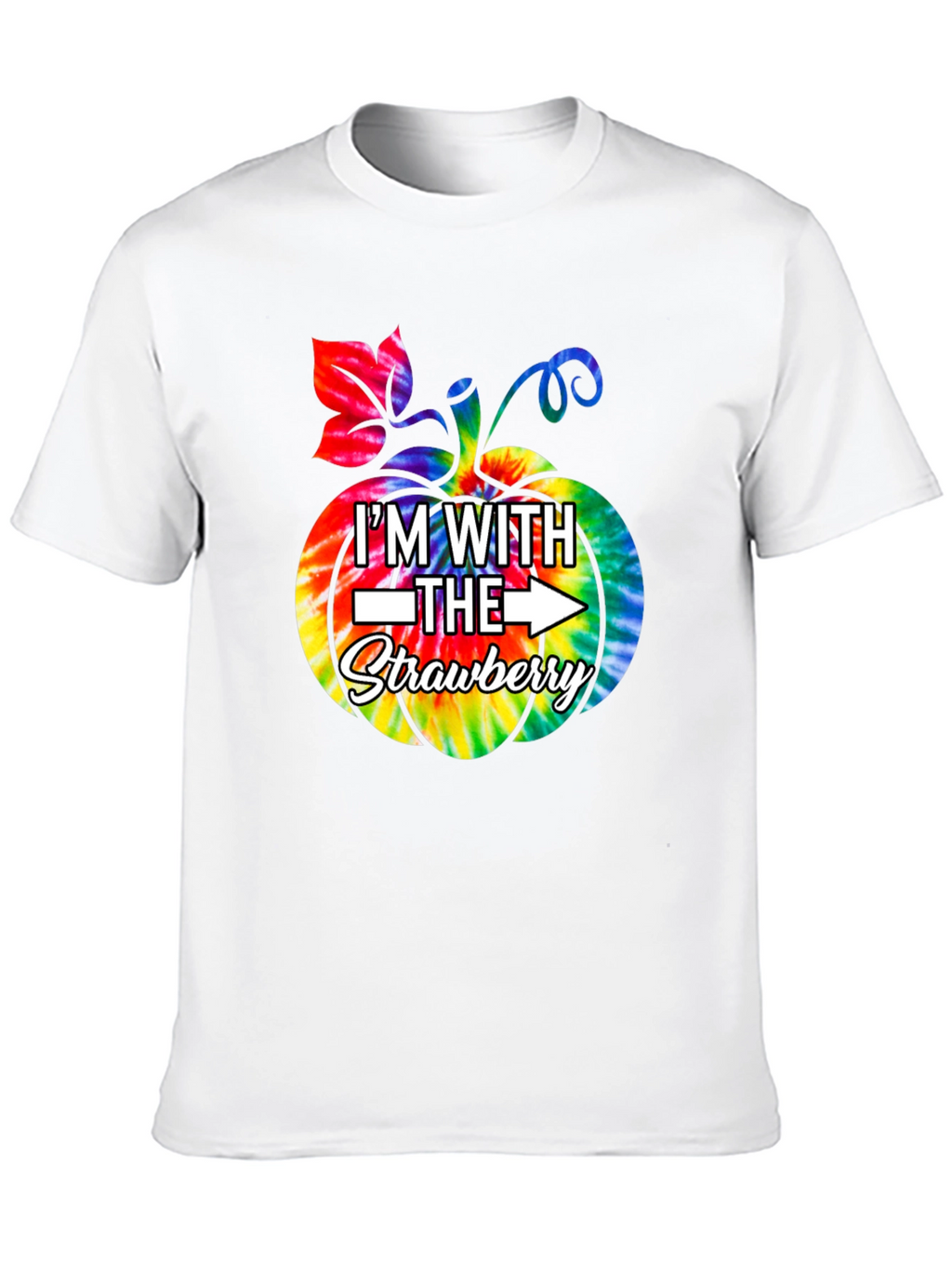 Im With the Strawberry Tie Dye Pumpkin T-Shirt