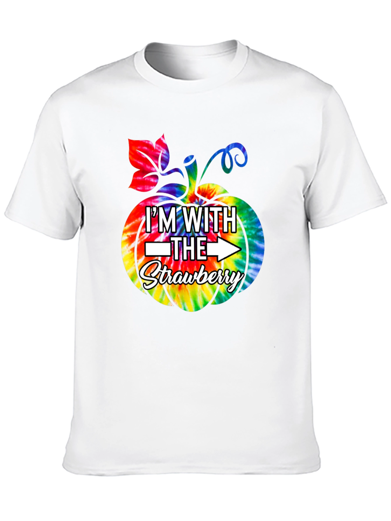 Im With the Strawberry Tie Dye Pumpkin T-Shirt