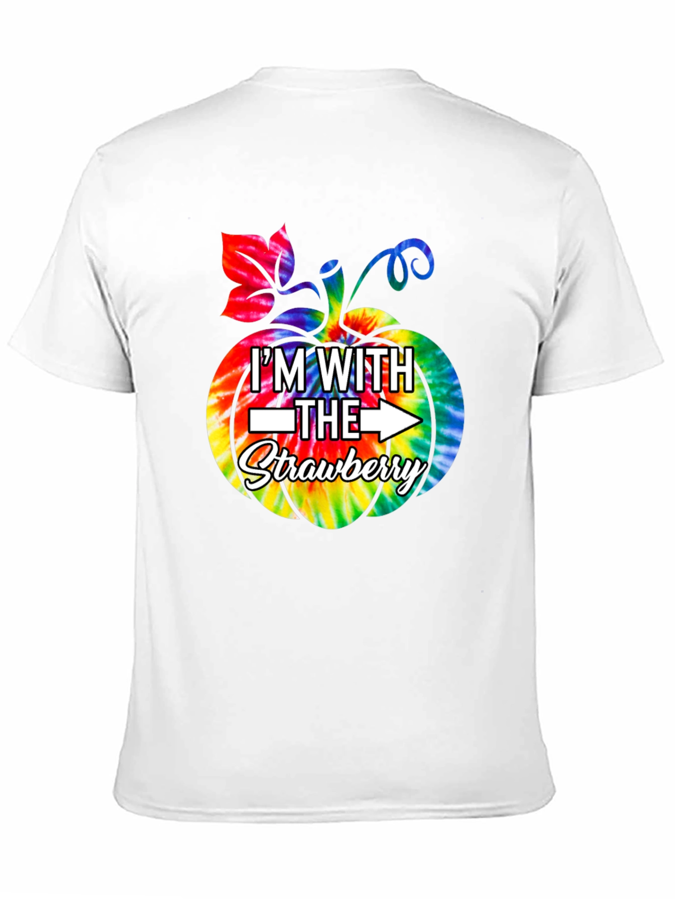 Im With the Strawberry Tie Dye Pumpkin T-Shirt